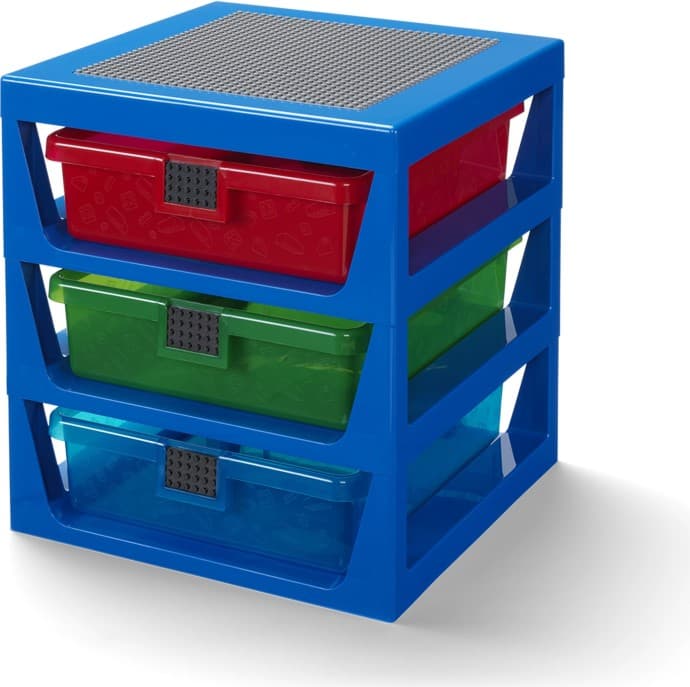 LEGO sættet 3-Drawer Storage (Blue)