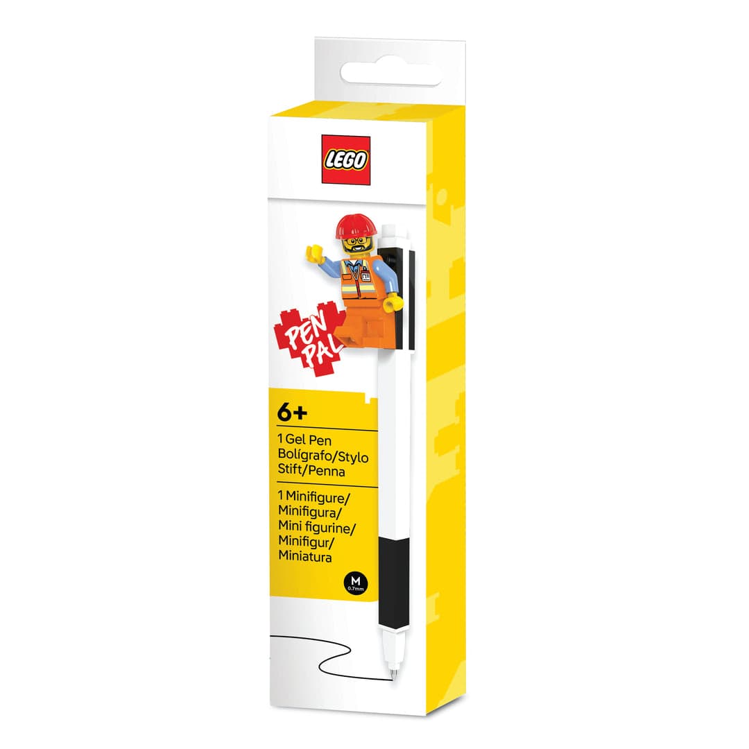 LEGO sættet Pen Pal Gel Pen with Construction Worker Minifigure (Black)