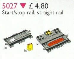 LEGO sættet Start-Stop Rail and Straight Rail