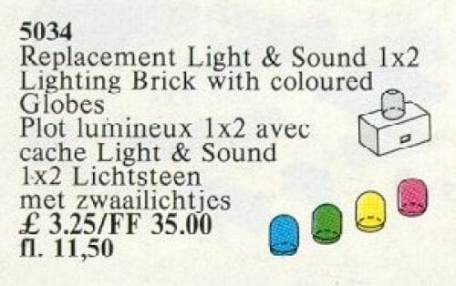 LEGO sættet 1x2 Lighting Brick and 4 Colour Globes