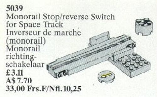 LEGO sættet Monorail Stop / Reverse Switch