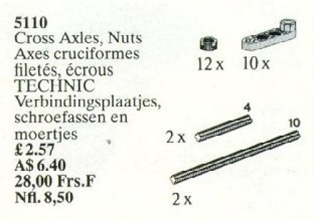 LEGO sættet Cross Axles, Nuts