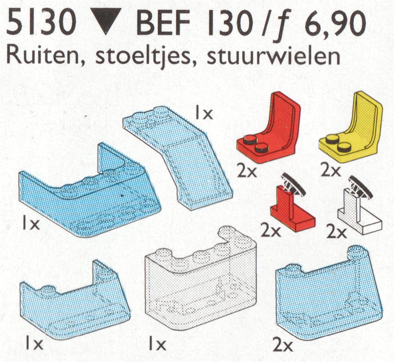 LEGO sættet Windows, Seats, Steering Wheels