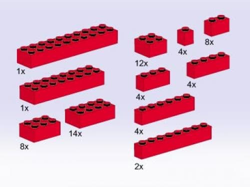 LEGO sættet Bricks, Red