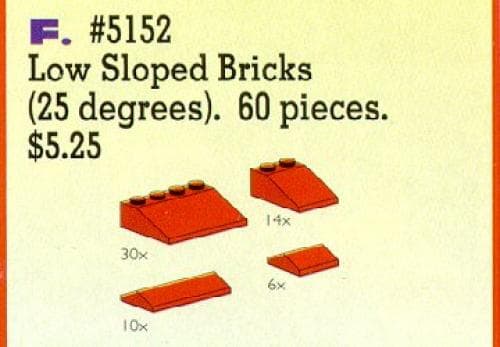 LEGO sættet Roof Bricks, Red, 25 Degrees
