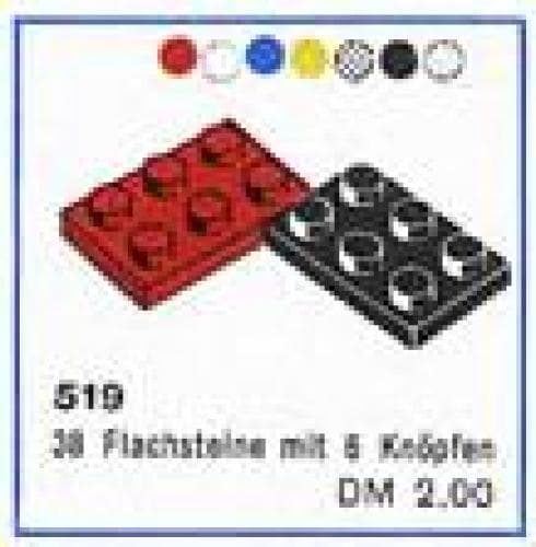 LEGO sættet 2 x 3 Plates (cardboard box version)