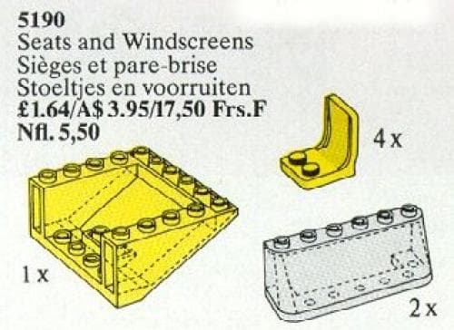 LEGO sættet Seats and Windscreens