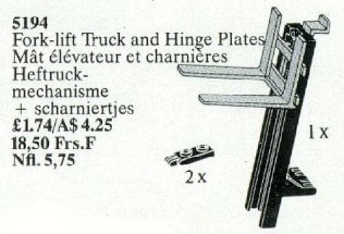 LEGO sættet Hinge Plate, Fork-Lift