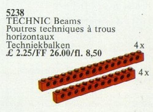 LEGO sættet TECHNIC Beams {red}