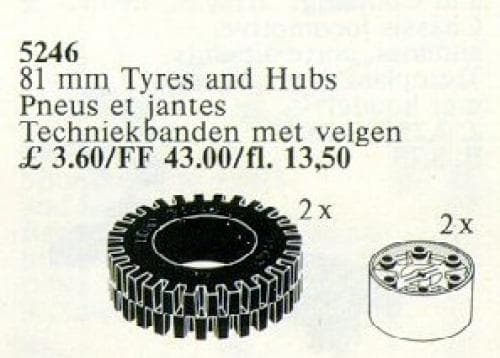 LEGO sættet X-Large Tires / 81 mm Tyres and Hubs