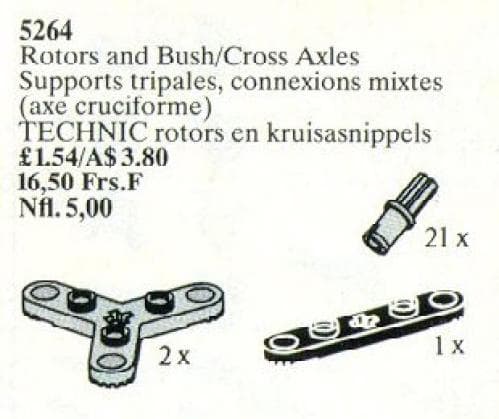 LEGO sættet Rotors and Bush/Cross Axles
