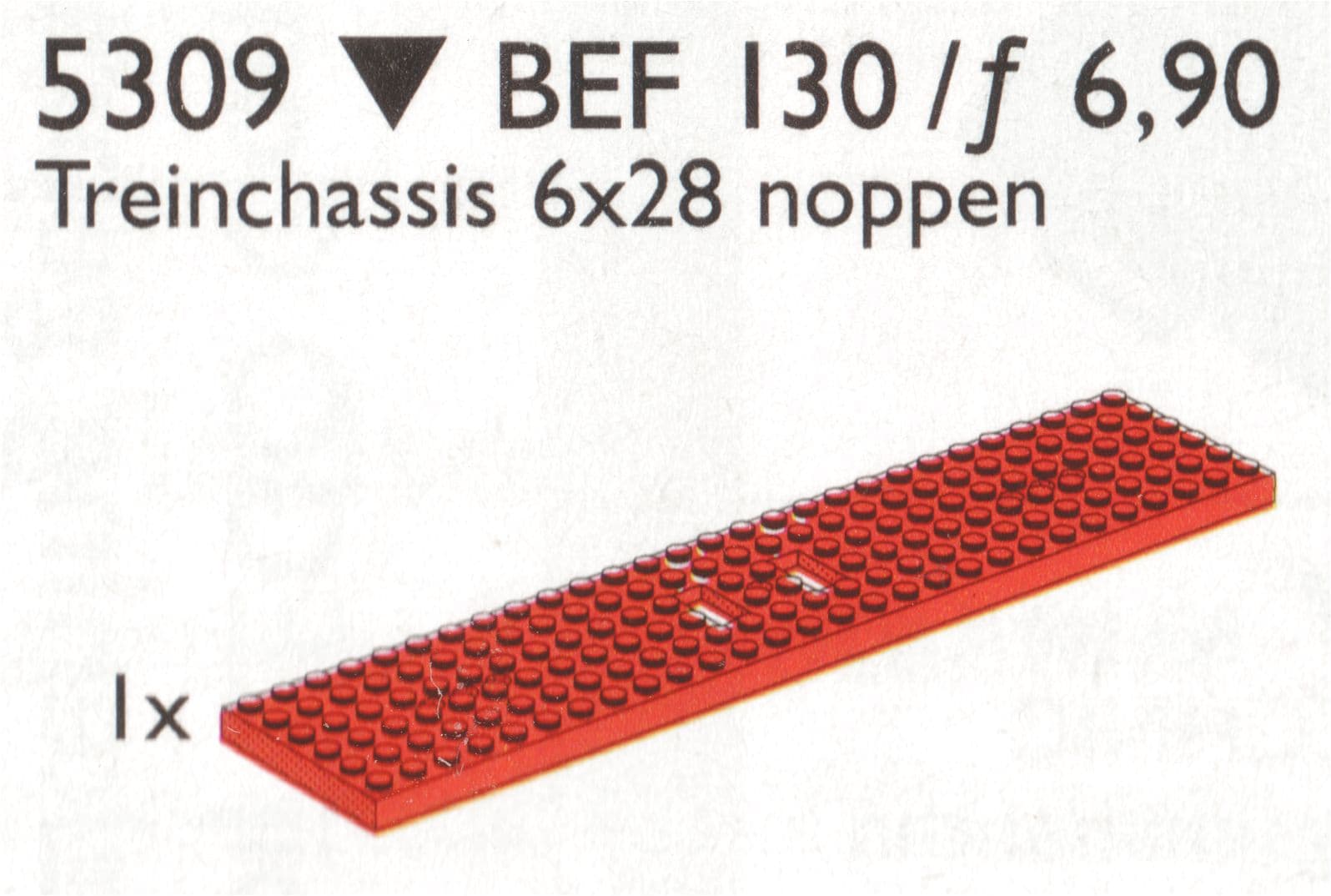 LEGO sættet Wagon Plate, Red (6 x 28)