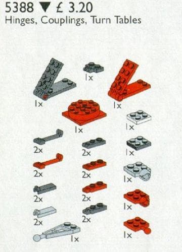 LEGO sættet Hinges, Couplings and Turntables