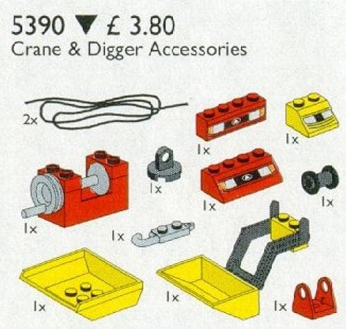 LEGO sættet Crane and Digger Accessories