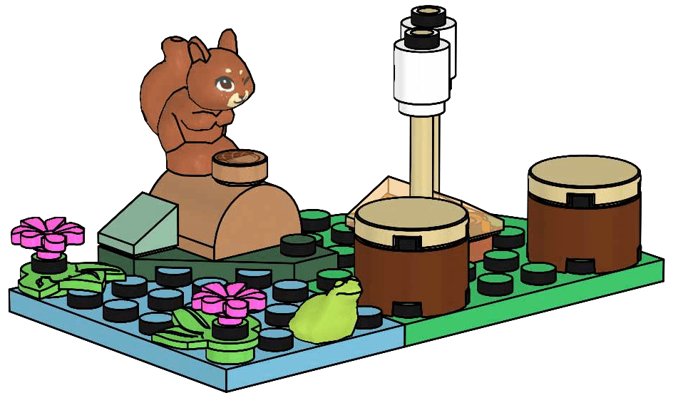 LEGO sættet Squirrel and the Campfire