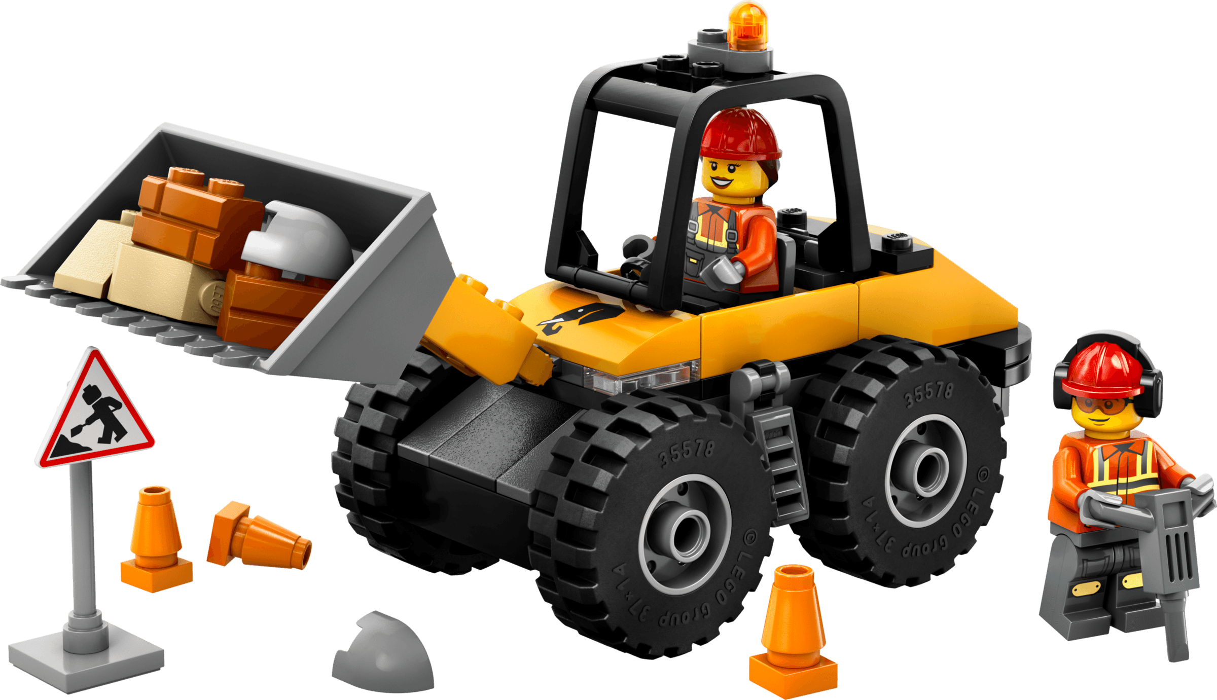 LEGO sættet Yellow Construction Wheel Loader