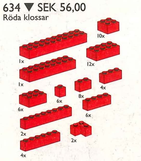LEGO sættet Extra Bricks in Red