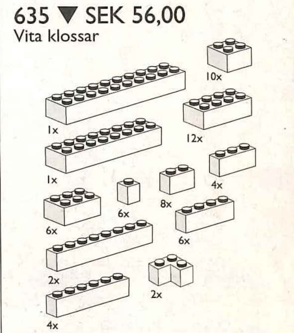 LEGO sættet Extra Bricks in White