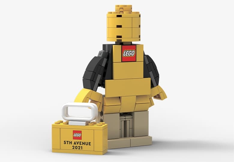 LEGO sættet New York 5th Avenue Brand Store Opening Associate Figure