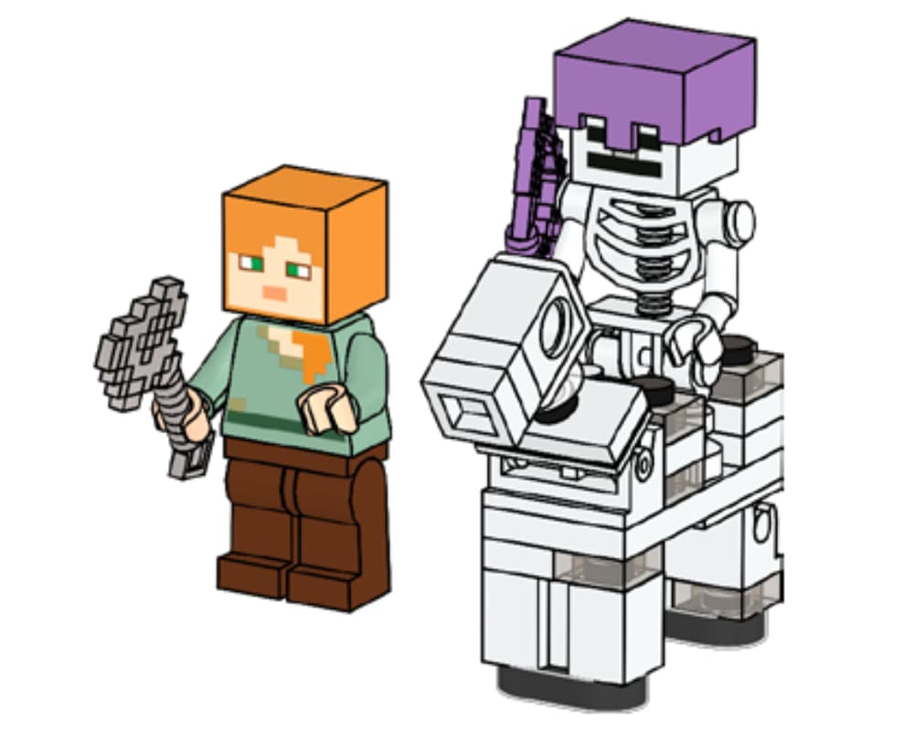 LEGO sættet Alex with Skeleton and Skeleton Horse