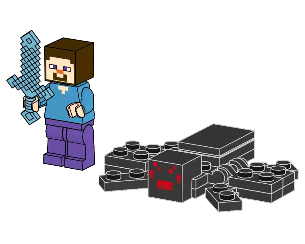 LEGO sættet Steve and Spider