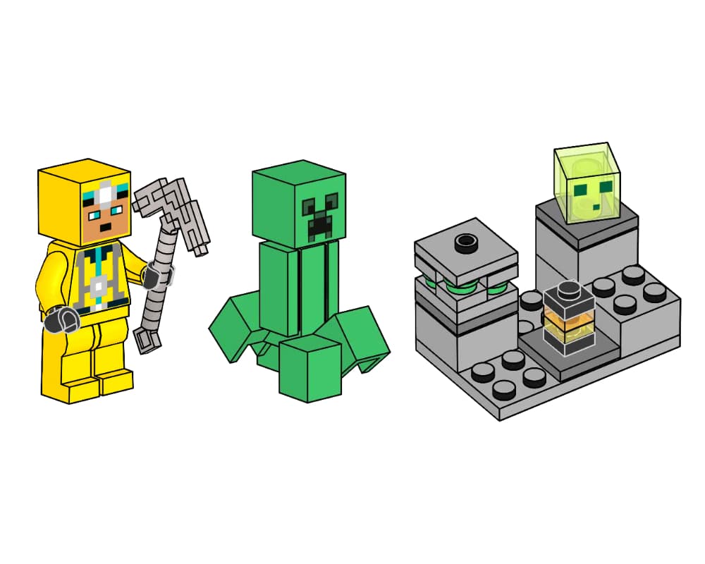 LEGO sættet Cave Explorer, Creeper and Slime