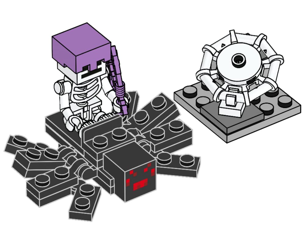 LEGO sættet Skeleton with Spider and Spiderweb