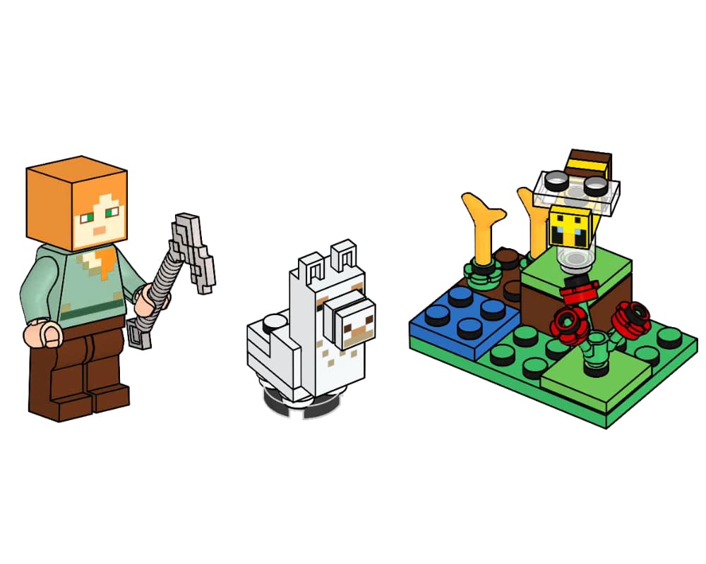 LEGO sættet Alex, Baby Llama and Bee