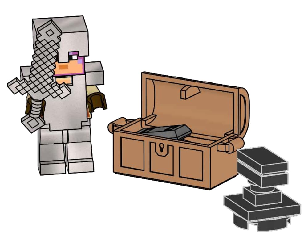 LEGO sættet Knight with Chest and Anvil