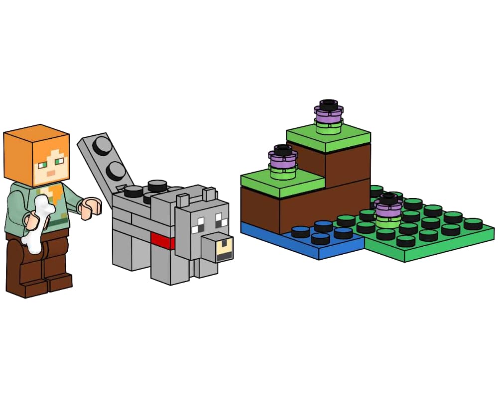 LEGO sættet Alex with Wolf