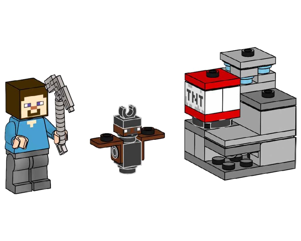 LEGO sættet Steve with Bat and TNT