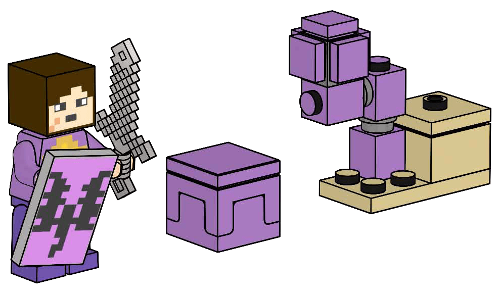 LEGO sættet End Warrior and Shulker
