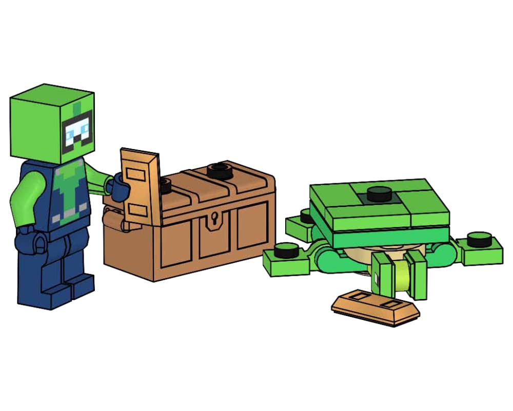 LEGO sættet Diver with Turtle and Treasure Chest