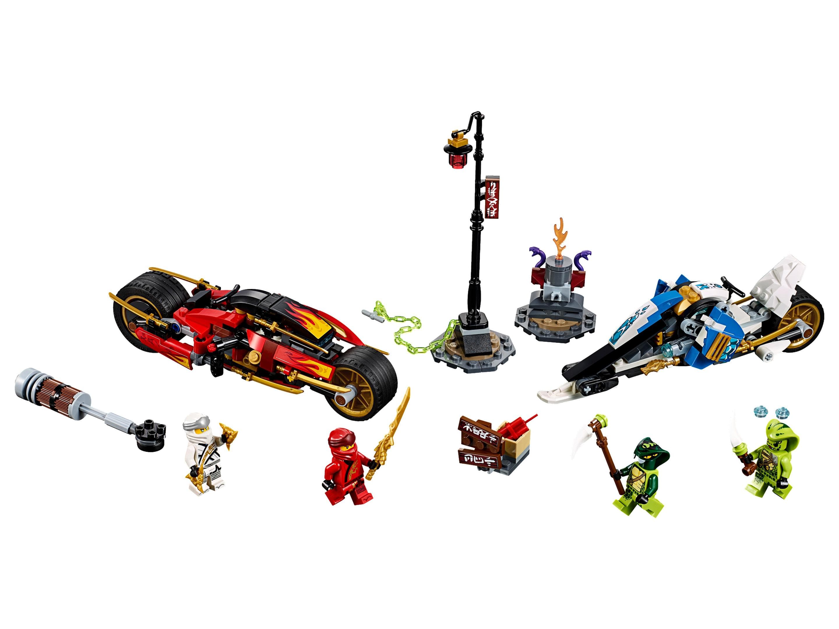 LEGO sættet Kai's Blade Cycle & Zane's Snowmobile