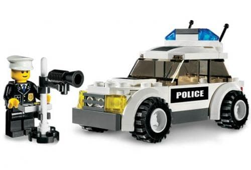 LEGO sættet Police Car (Black Sticker Version)