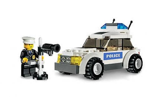 LEGO sættet Police Car (Blue Sticker Version)