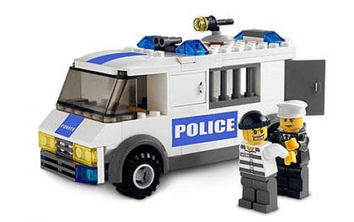 LEGO sættet Prisoner Transport - Blue Sticker Version