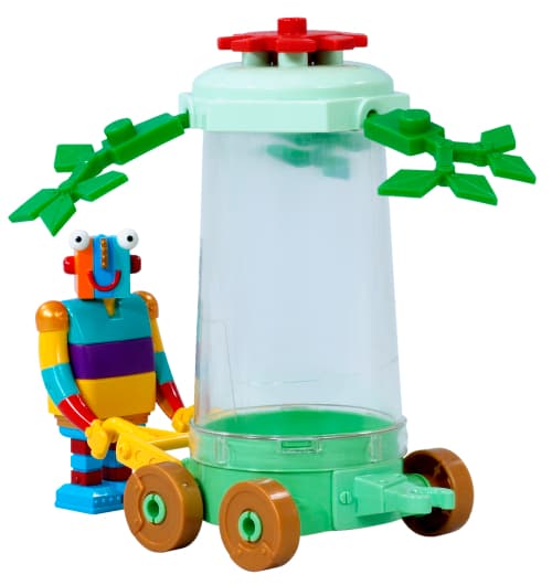 LEGO sættet Stripy's Flower Cart