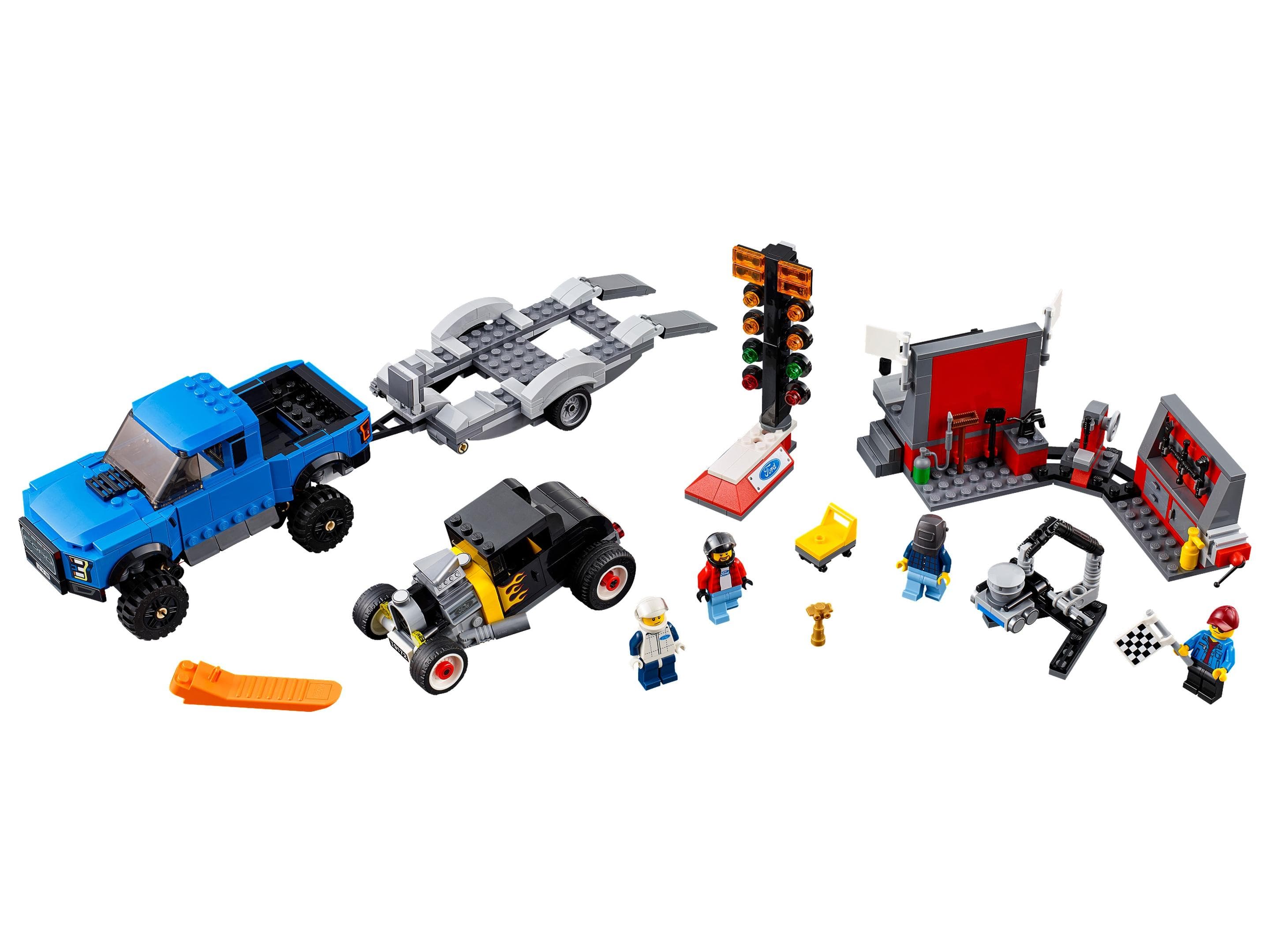 LEGO sættet Ford F-150 Raptor & Ford Model A Hot Rod