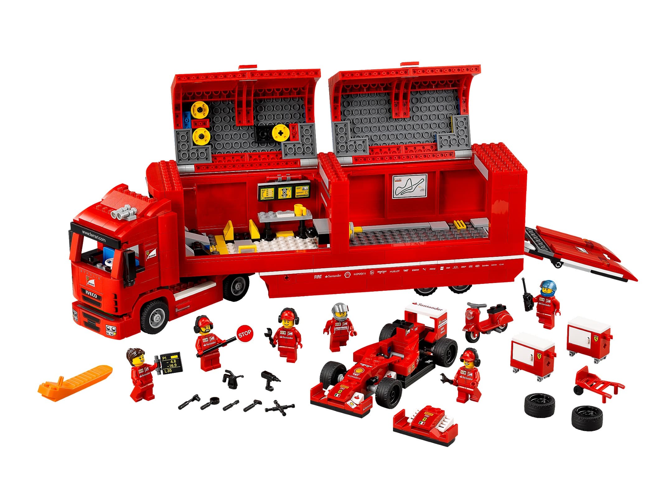 LEGO sættet F14 T & Scuderia Ferrari Truck