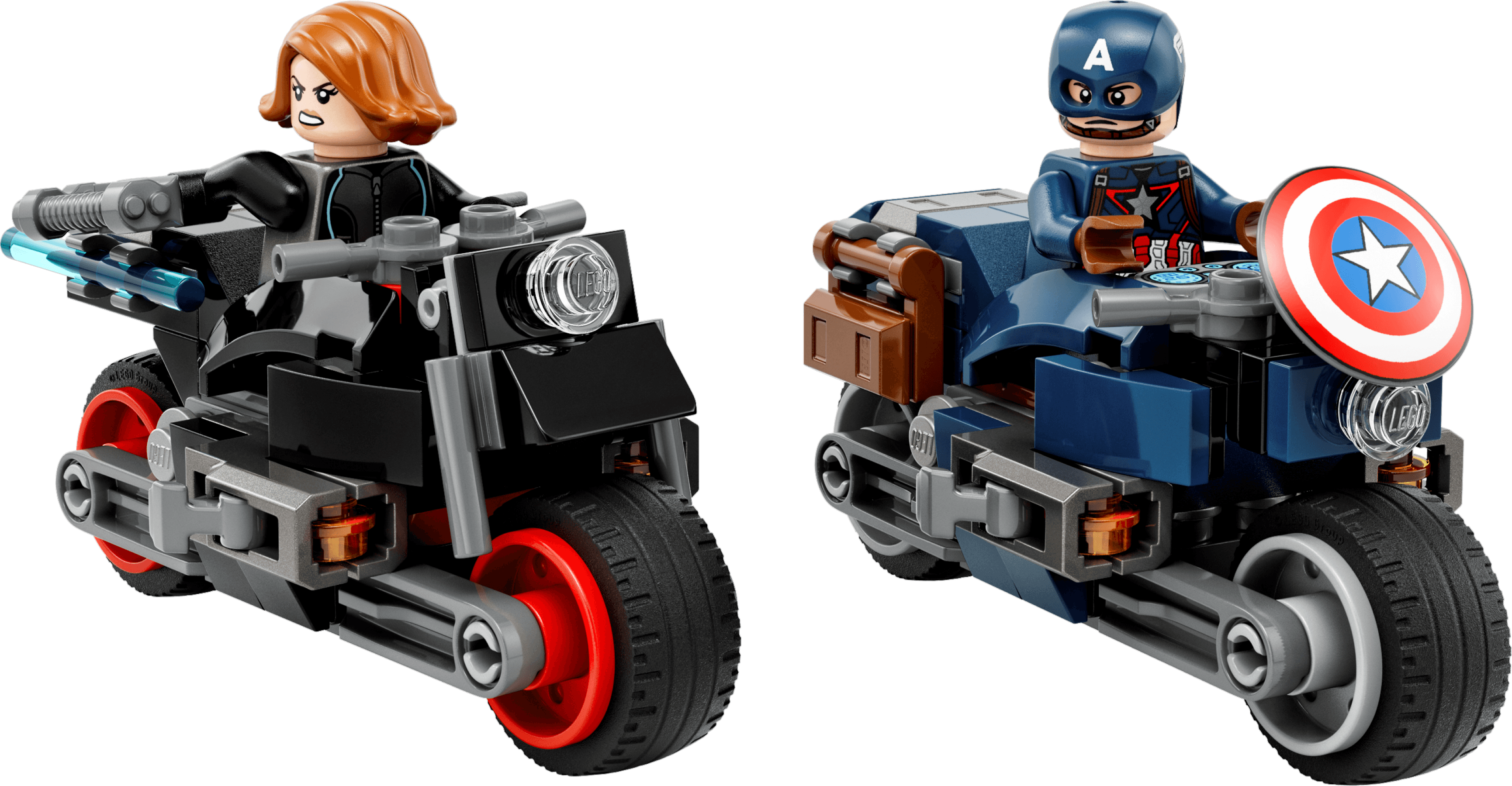 LEGO sættet Black Widow & Captain America Motorcycles