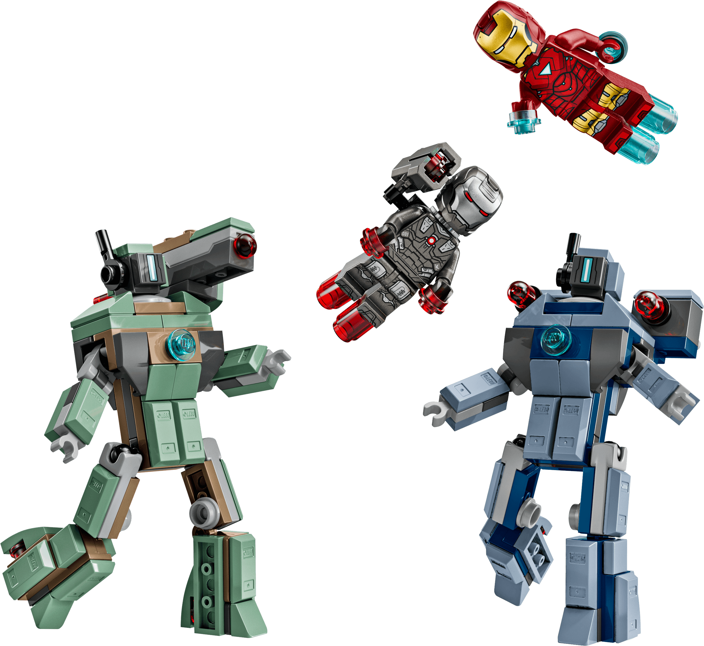 LEGO sættet Iron Man & War Machine vs. Hammer Drones