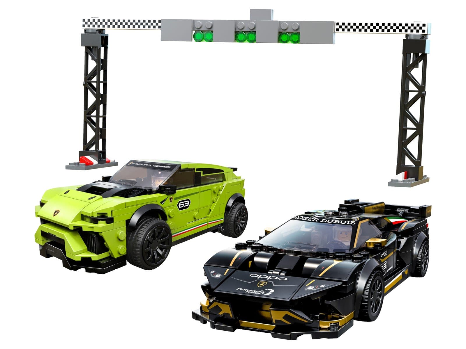 LEGO sættet Lamborghini Urus ST-X & Lamborghini Huracán Super Trofeo EVO