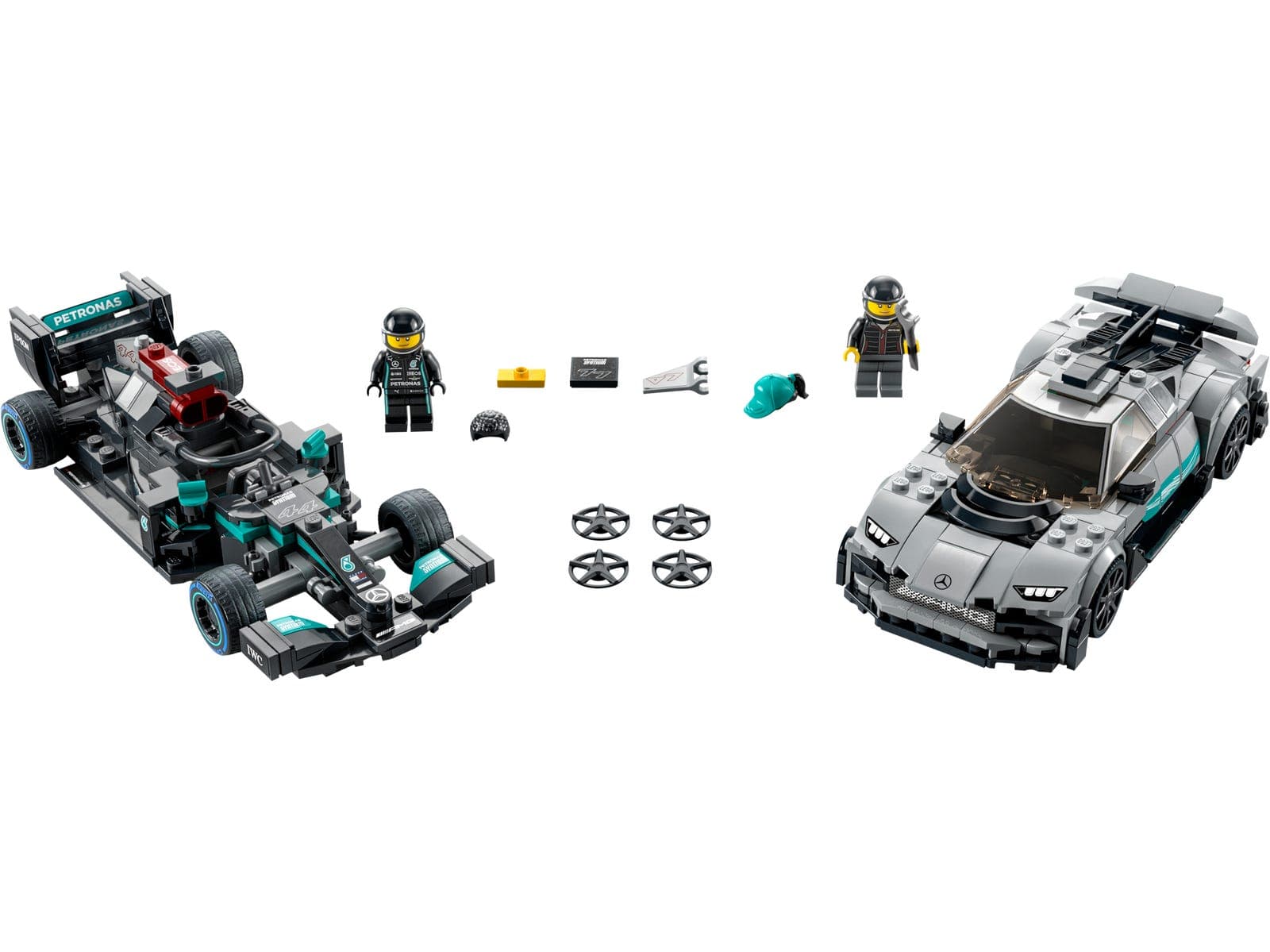 LEGO sættet Mercedes-AMG F1 W12 E Performance & Mercedes-AMG Project One
