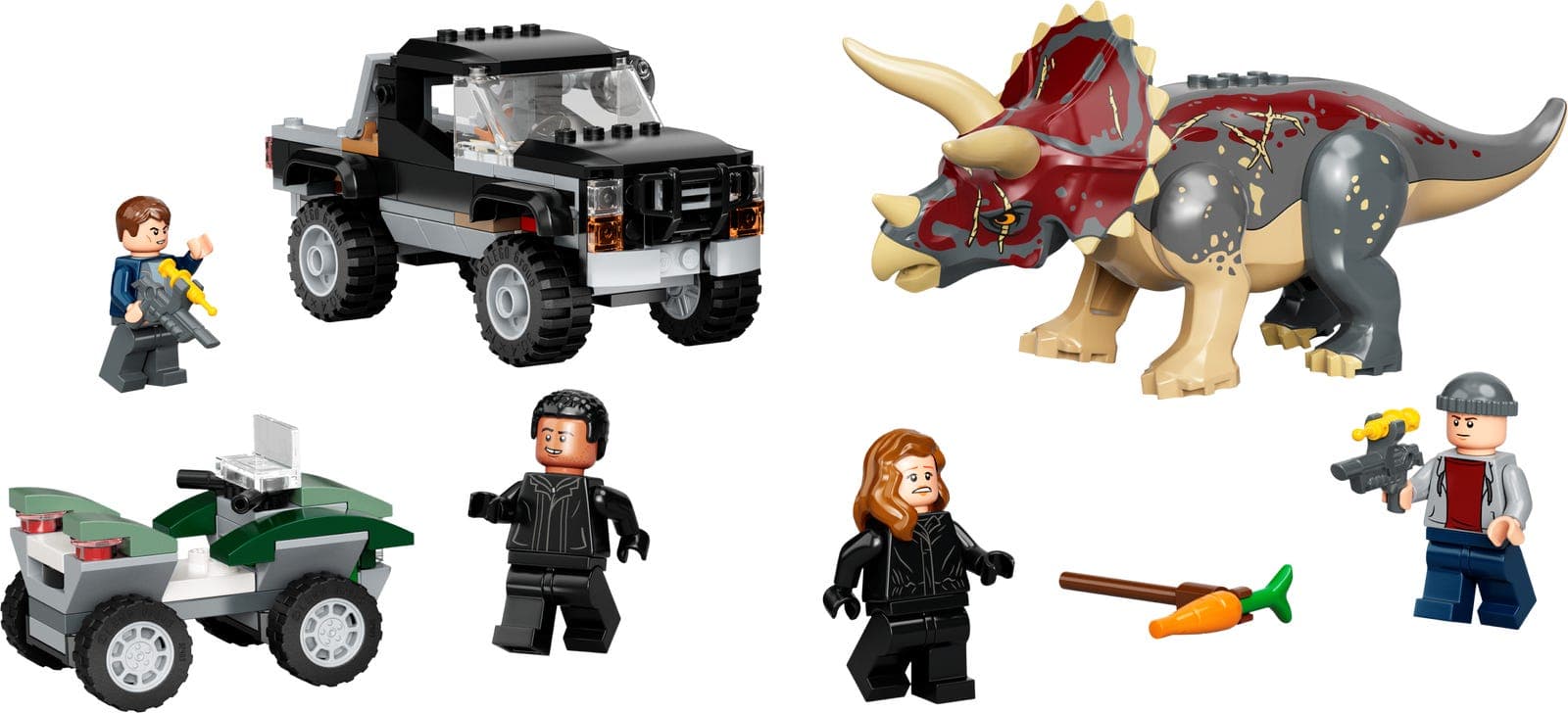 LEGO sættet Triceratops Pickup Truck Ambush