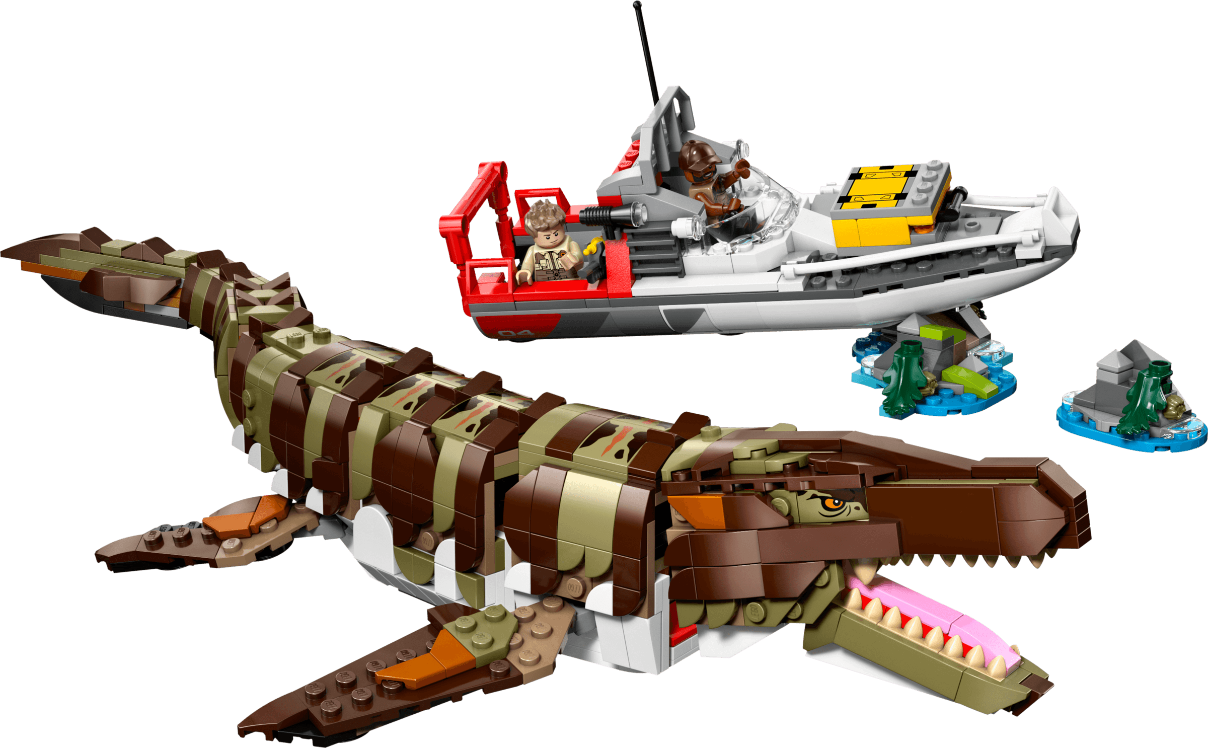 LEGO sættet Brick-Built Mosasaurus Boat Mission