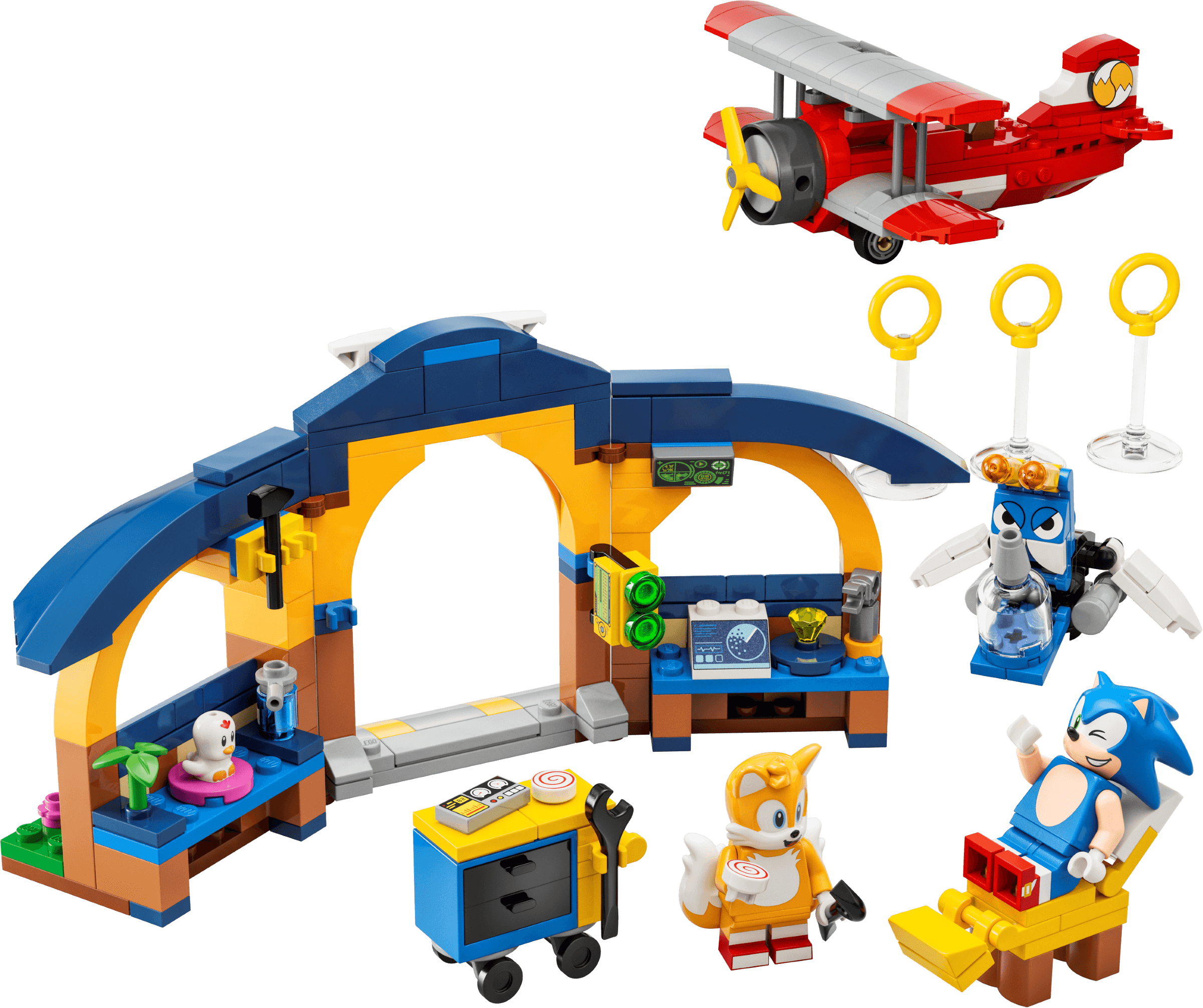 LEGO sættet Tails' Workshop and Tornado Plane