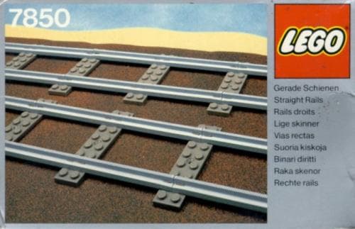 LEGO sættet 8 Straight Rails Gray 4.5v