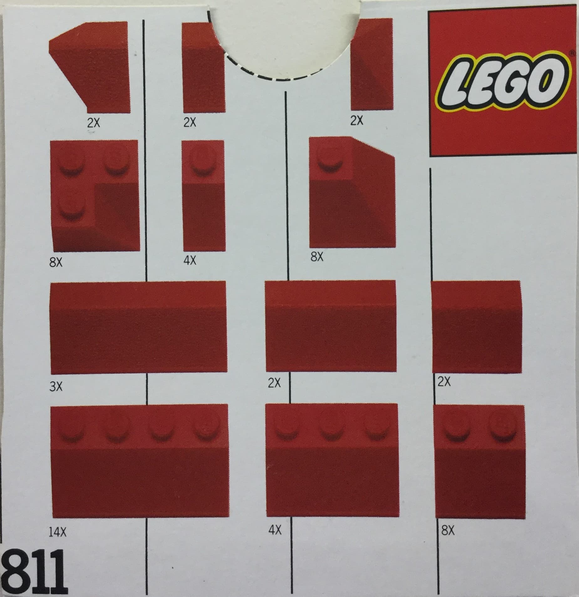 LEGO sættet Red Roof Bricks, Steep Pitch