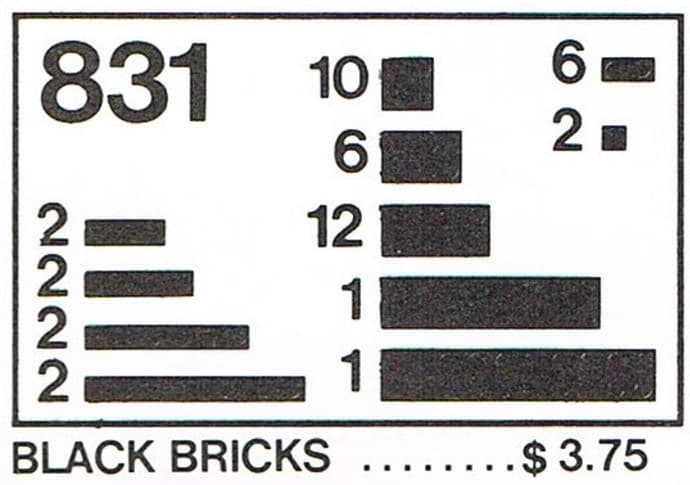 LEGO sættet Parts Pack, Black Bricks